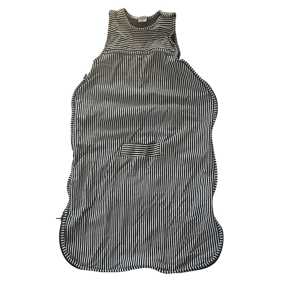 Merino Kids Size Newborn-2 Years Sleep Sack Wool Cotton Navy Blue White Stripe